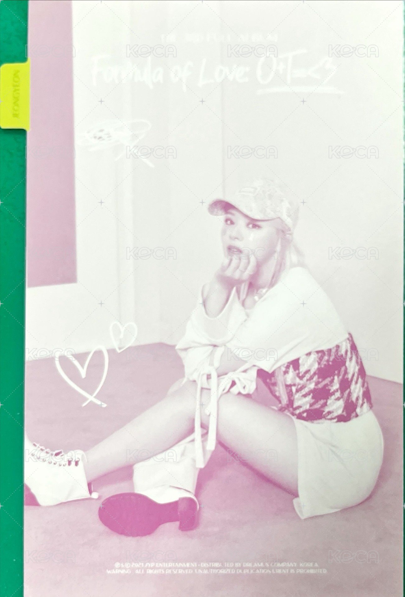 正規三 jyp 明信片  背面