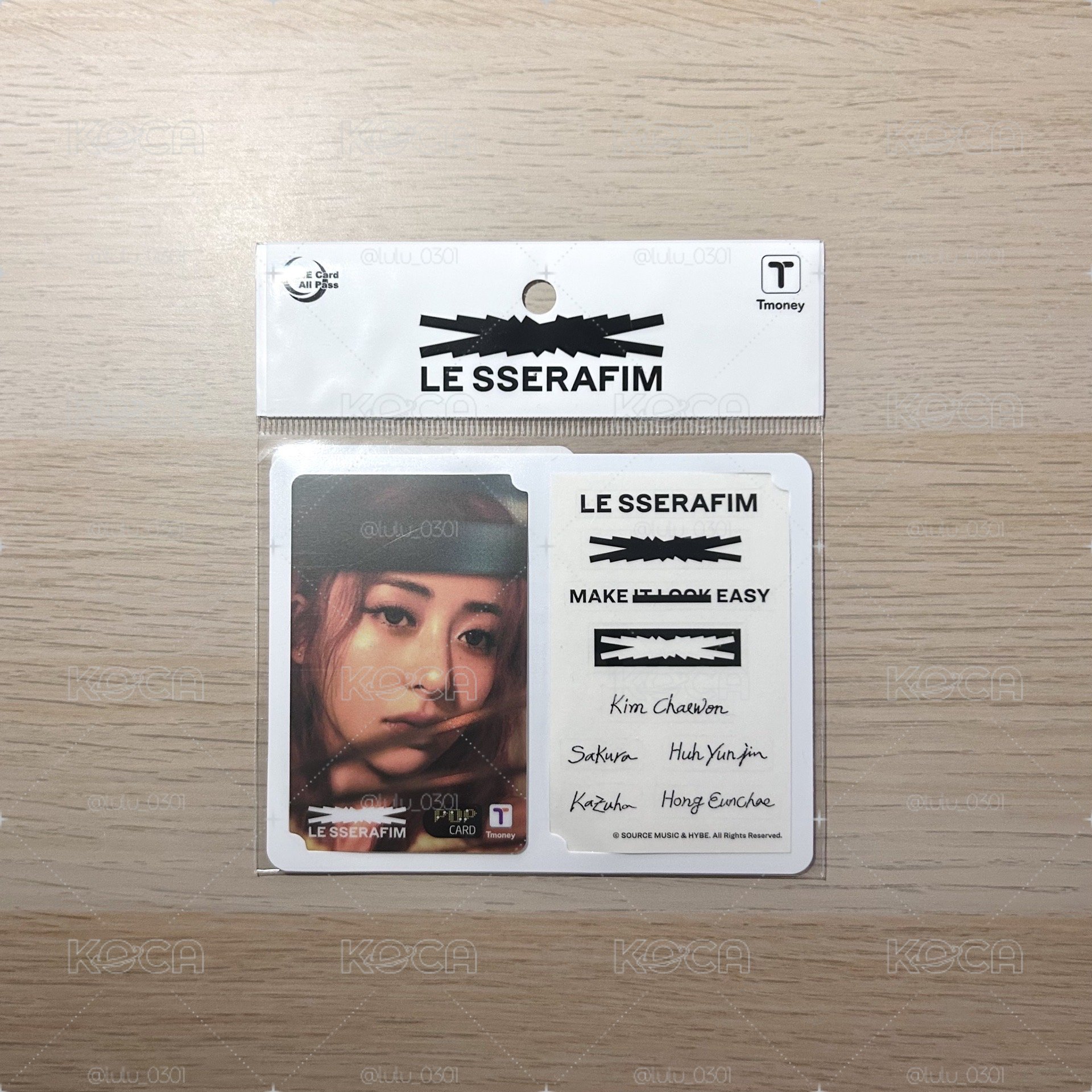 Le sserafim 允真 地鐵卡 交通卡