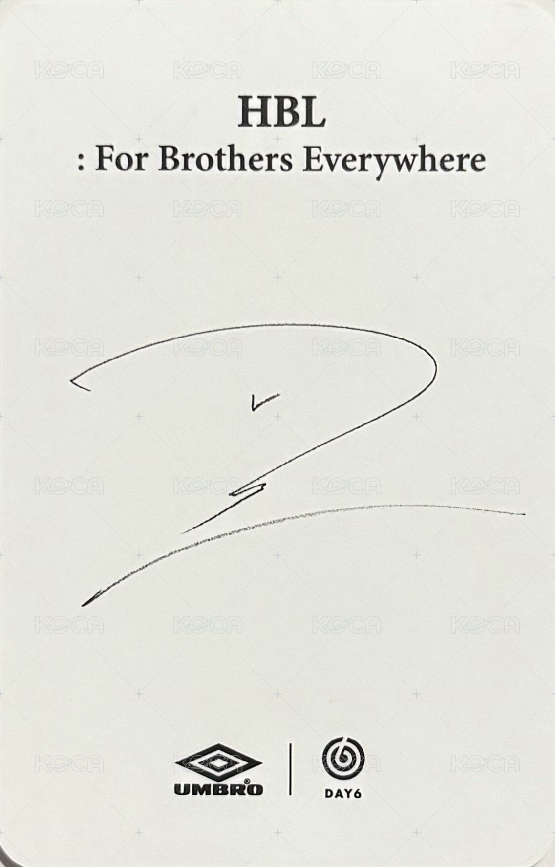 UMBRO 3.0 代言卡  背面