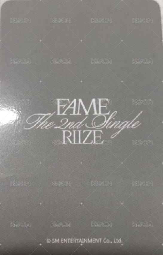 FAME am 幸運卡  背面