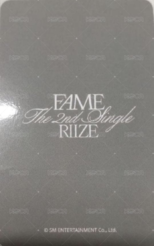 FAME am 幸運卡  背面