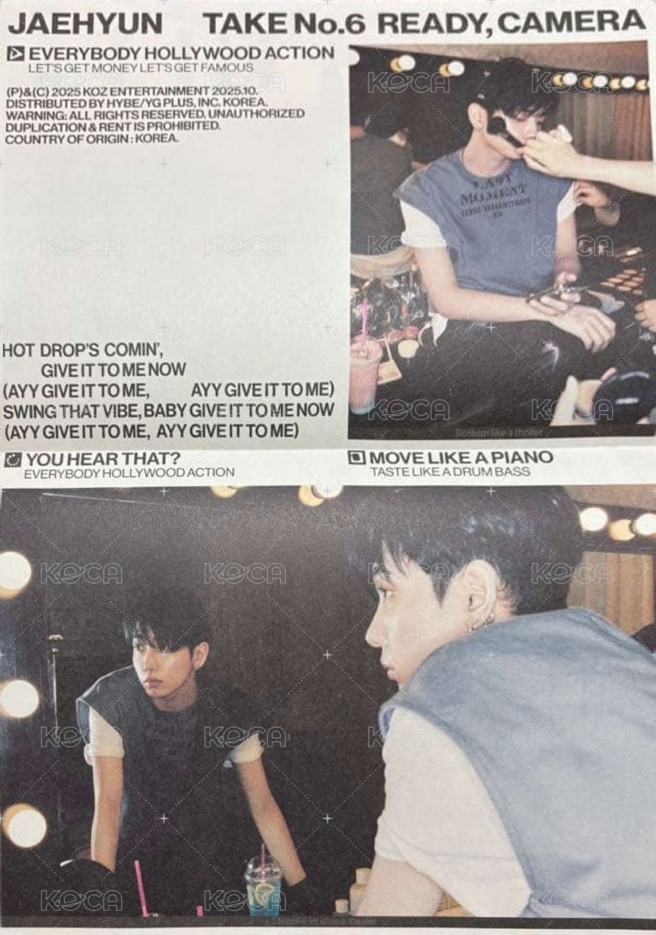 The Action 專輯卡 專輯海報 背面