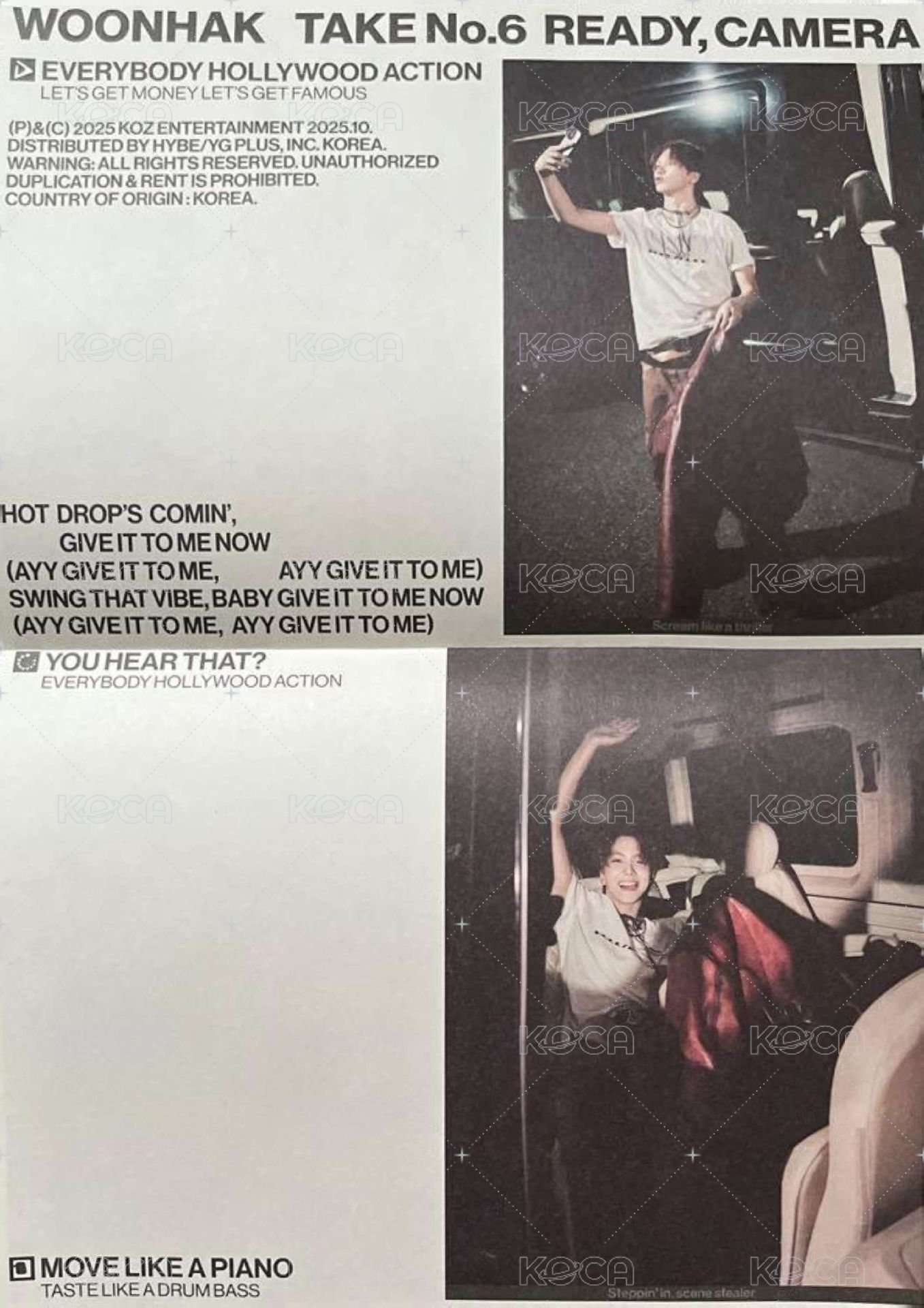 The Action 專輯卡 專輯海報 背面