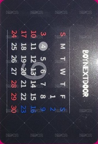 WHY.. mk 特典卡 生日曆 背面