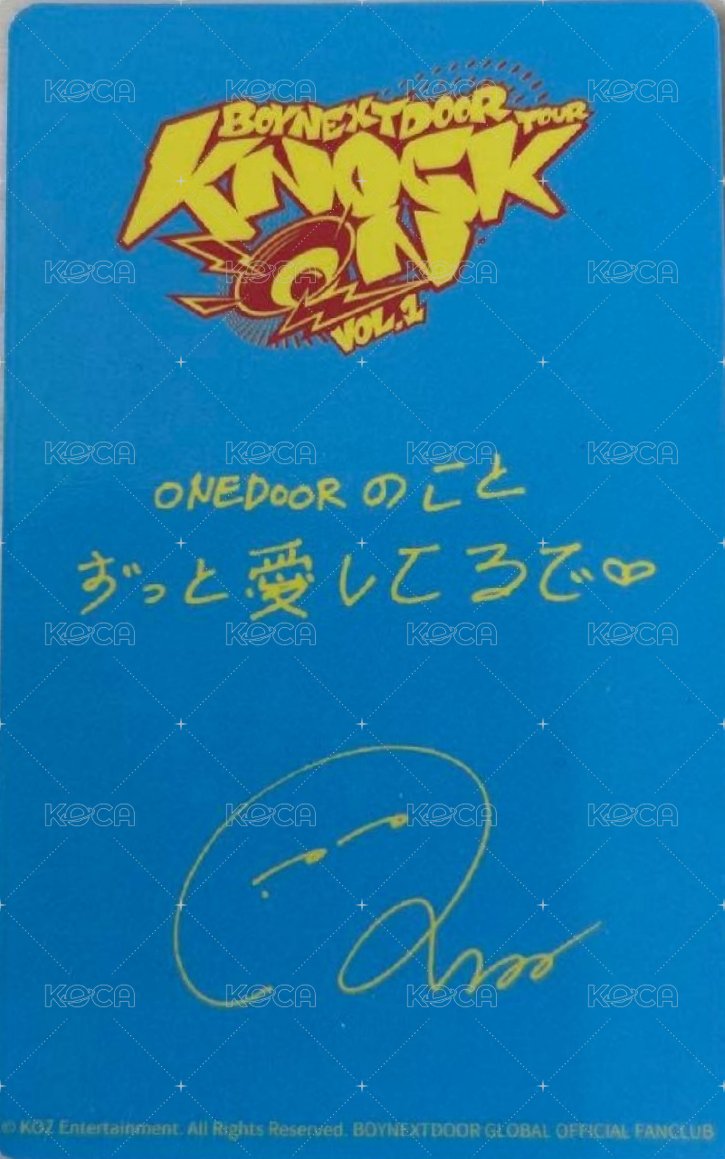 Knock On 巡迴 入場卡 / 場限卡 大阪場限定卡 背面