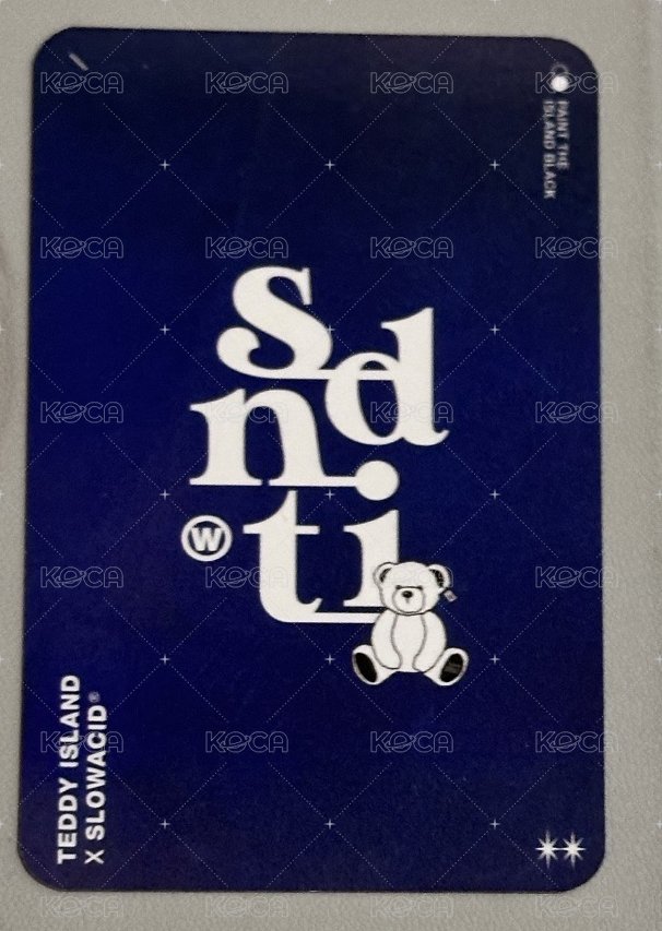 代言卡 slowacidxteddy island 背面