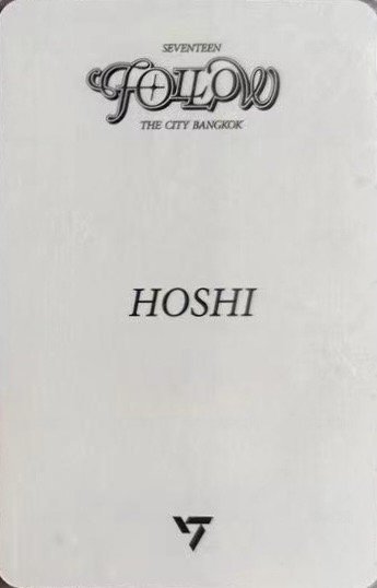 FOLLOW 曼谷快閃店 滿額卡  背面