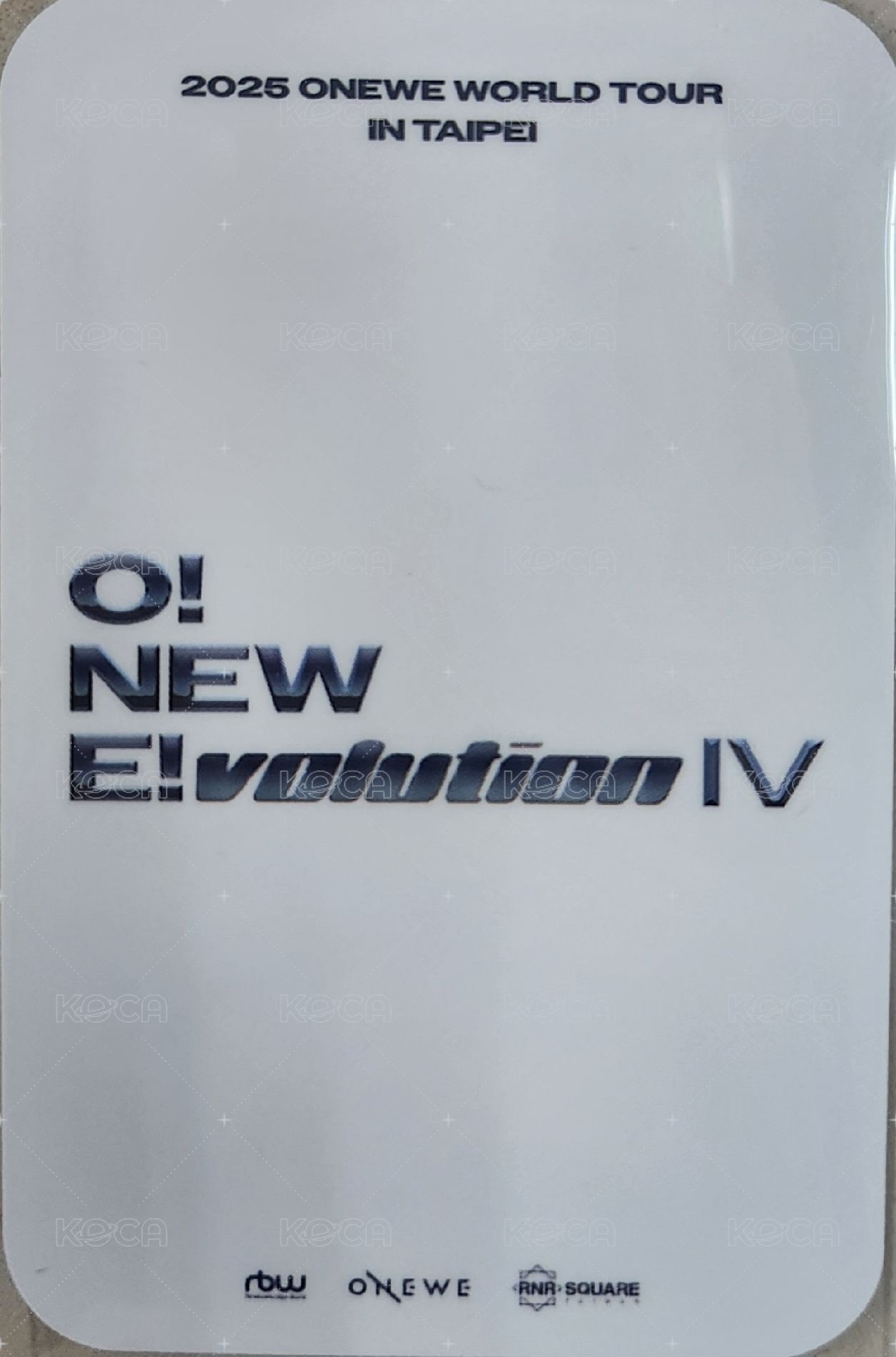 오뉴블4 台灣 下午場 入場卡 / 場限卡  背面