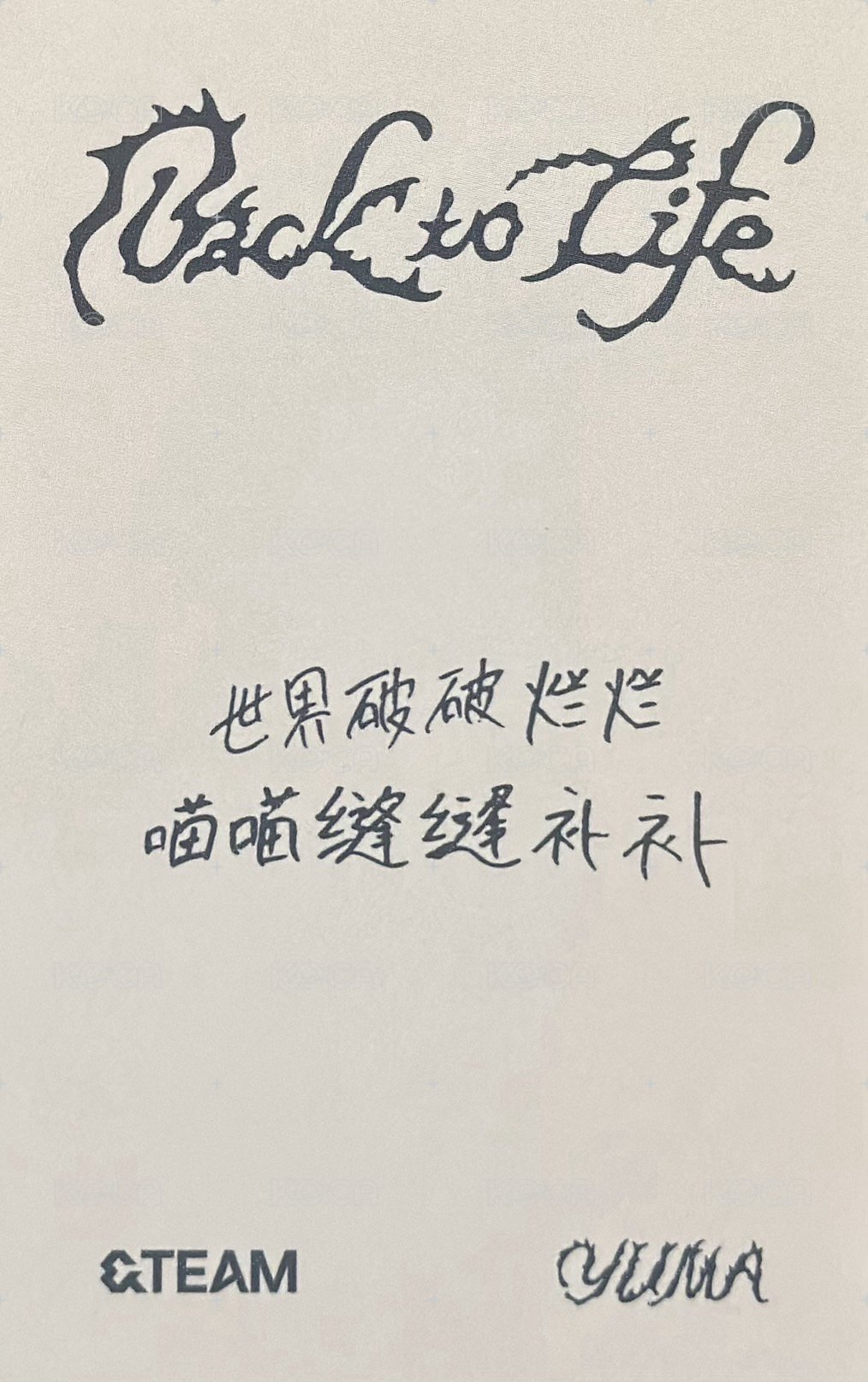 BTL yzy 預售 特典卡 中文卡背 背面