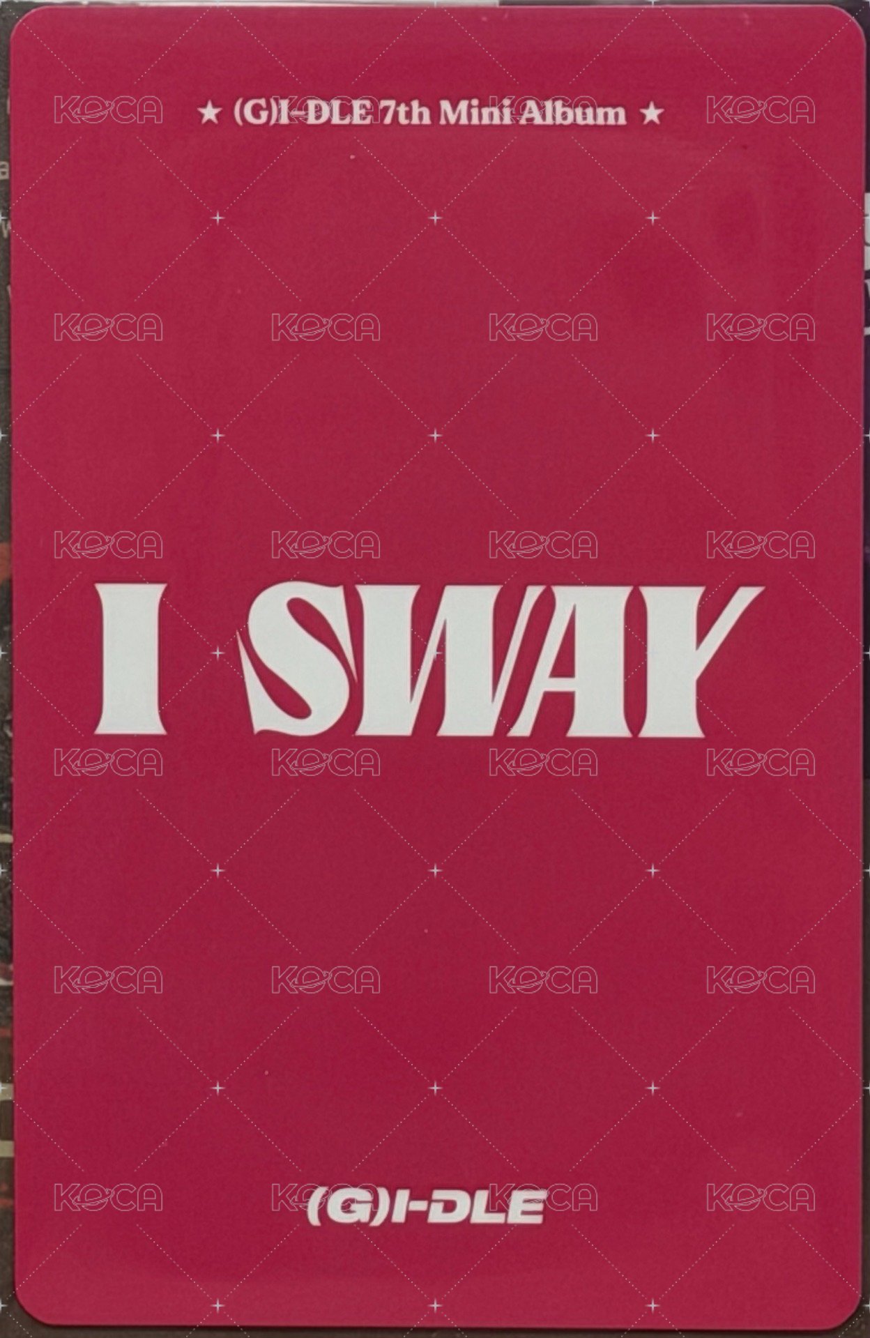 I SWAY yzy 2.0 簽售卡  背面