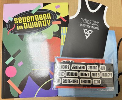 seventeen 6期 六期 籃球造型 會員禮 寫真 貼紙 束口袋 