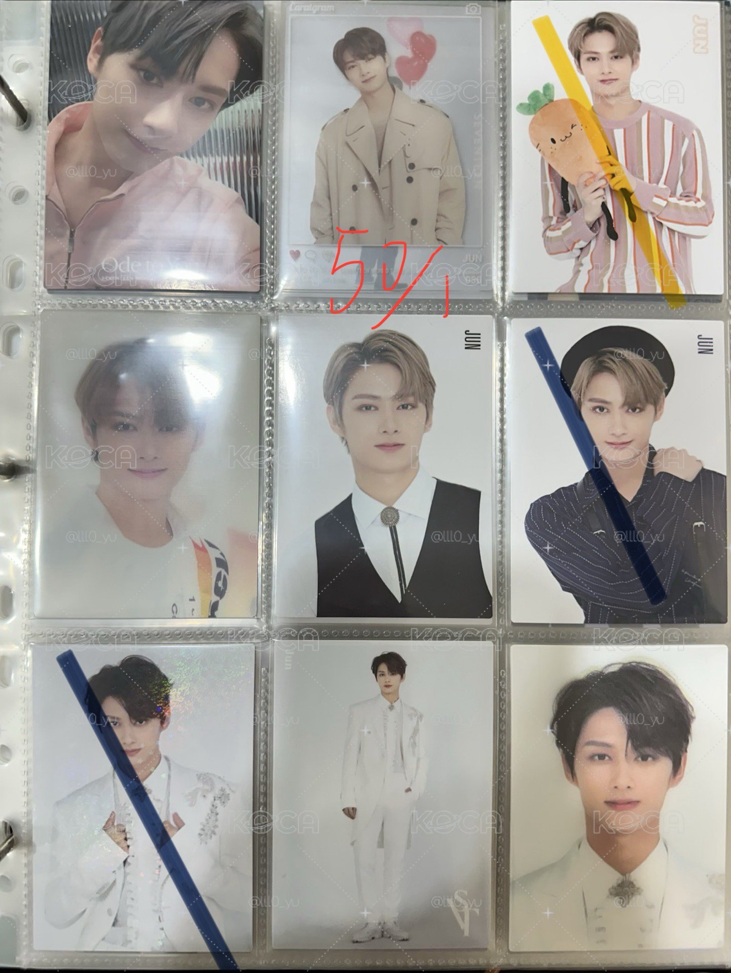 seventeen 文俊輝 jun 日卡