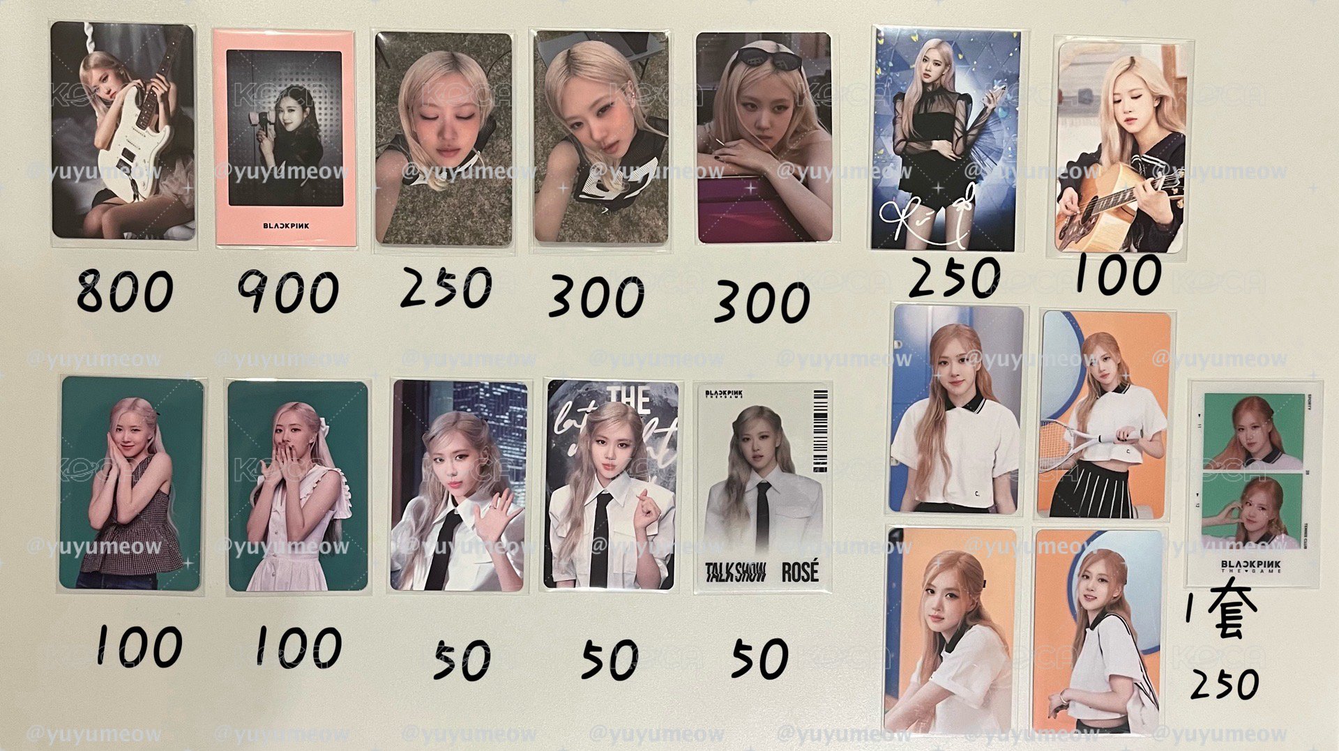 ROSÉ 各式小卡