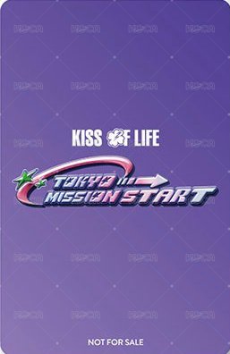 KISS OF LIFE Japan Debut Tour [Lucky Day] 入場卡 / 場限卡 12/27 B賞 背面