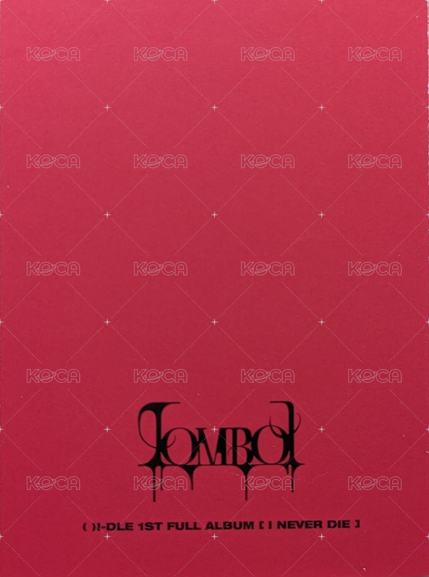 I NEVER DIE 專輯卡 Risky版 證件照 背面