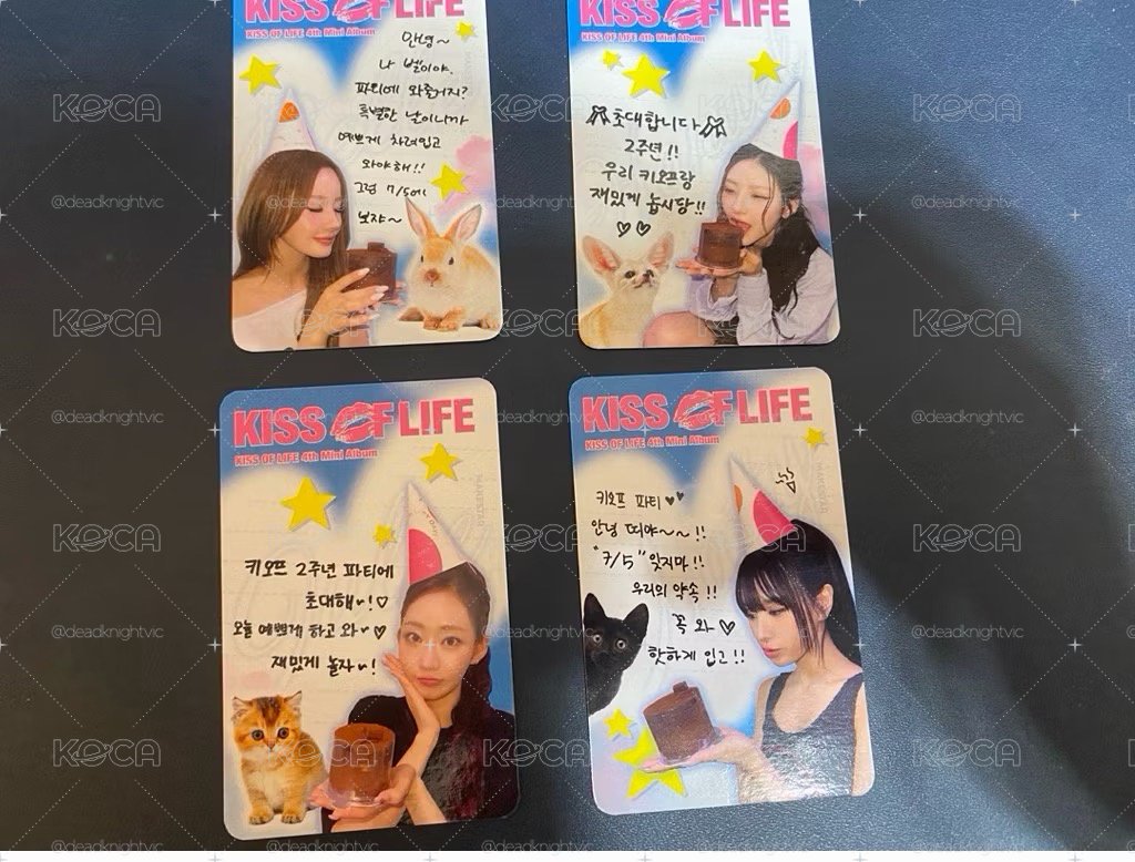 售KISS OF LIFE 迷你四輯 "224"MS 兩週年邀請函 特典小卡 成套 雙面特典 KIOF