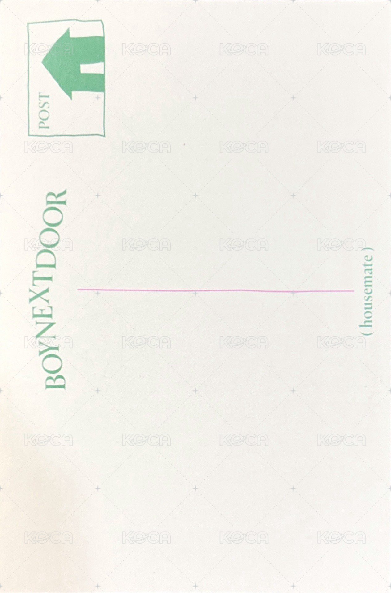 24年曆 固配 明信片  背面