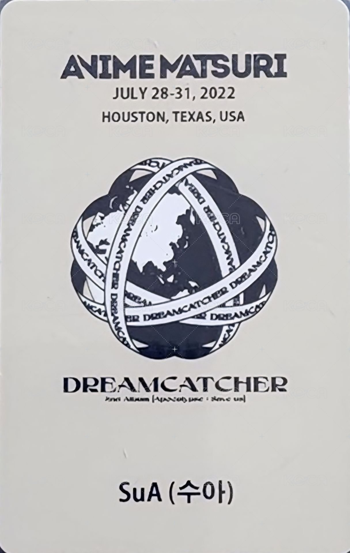 正規二輯 美漫演唱會 入場卡 / 場限卡  背面