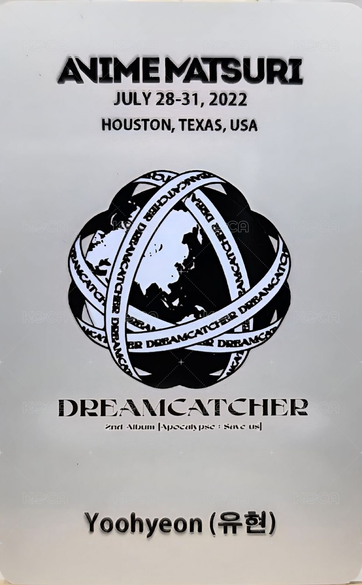 正規二輯 美漫演唱會 入場卡 / 場限卡  背面