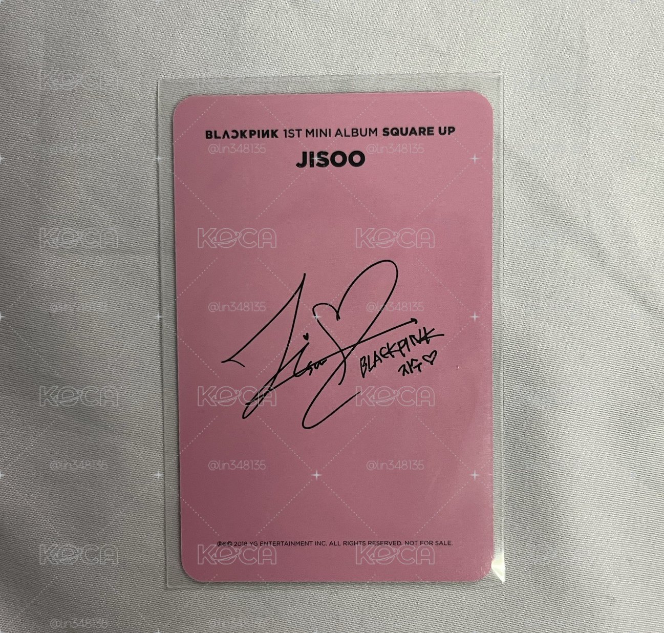 JISOO SQUARE UP 專卡 PINK VER