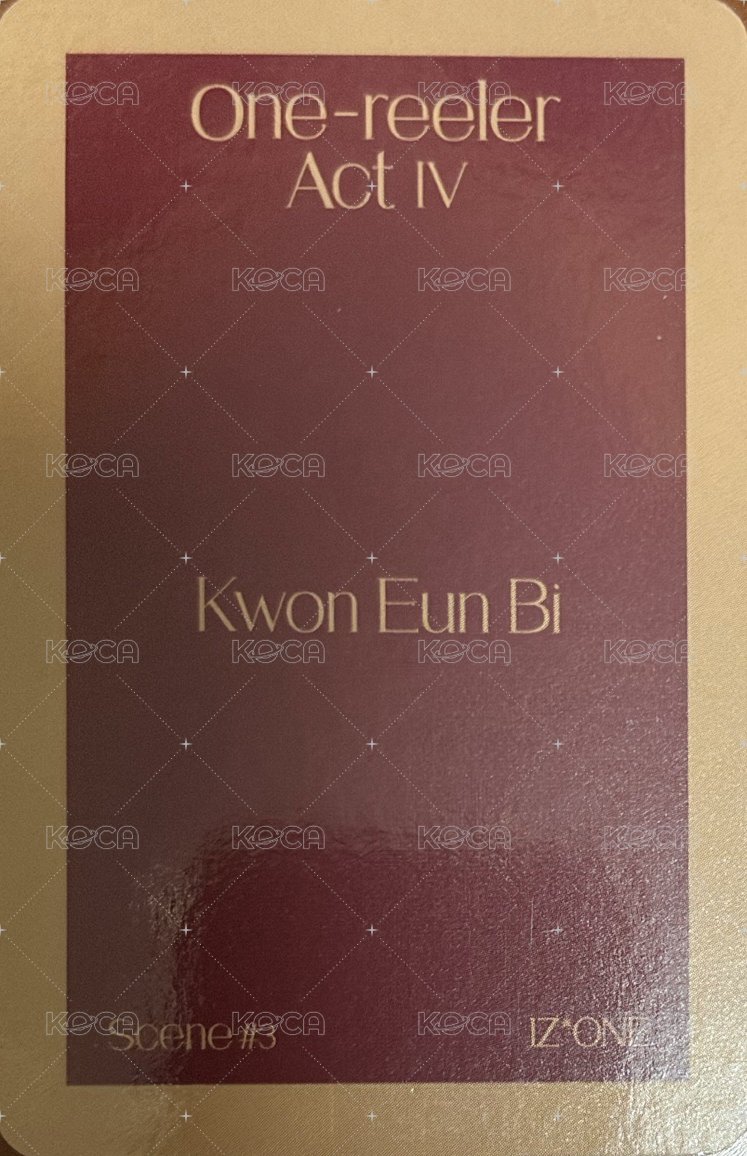 One-reeler / Act IV wd SCENE#3 簽售卡  背面