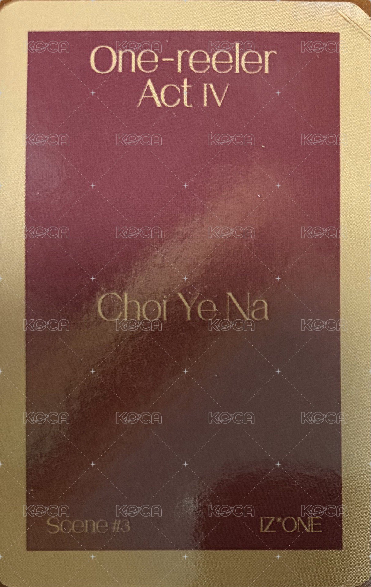 One-reeler / Act IV wd SCENE#3 簽售卡  背面