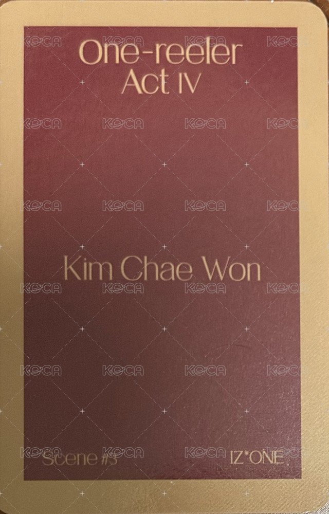 One-reeler / Act IV wd SCENE#3 簽售卡  背面