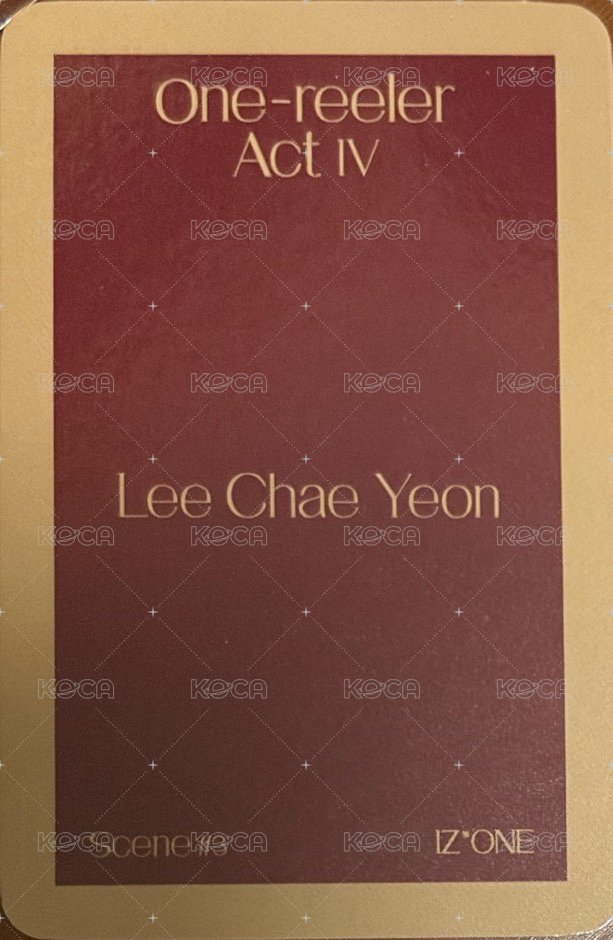 One-reeler / Act IV wd SCENE#3 簽售卡  背面