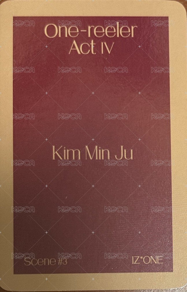 One-reeler / Act IV wd SCENE#3 簽售卡  背面