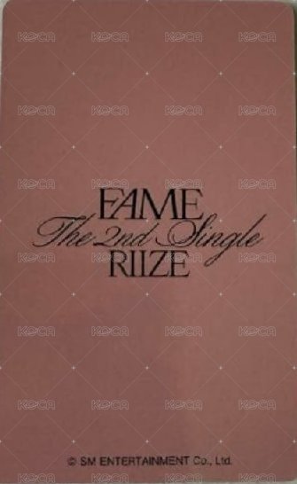 FAME 塔店 特典卡  背面