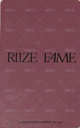 FAME hmv 幸運卡  背面