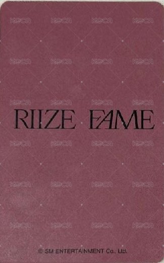 FAME hmv 幸運卡  背面