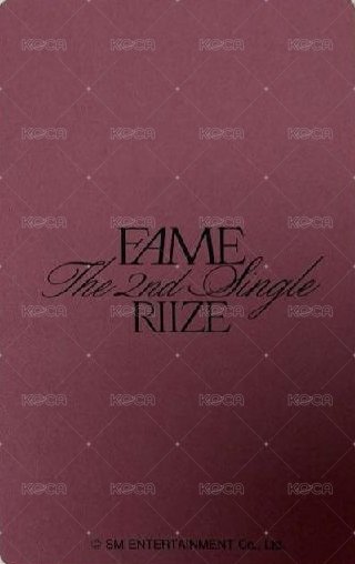 FAME hmv 特典卡  背面