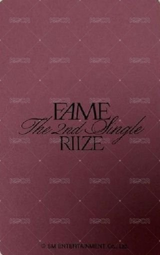 FAME hmv 特典卡  背面