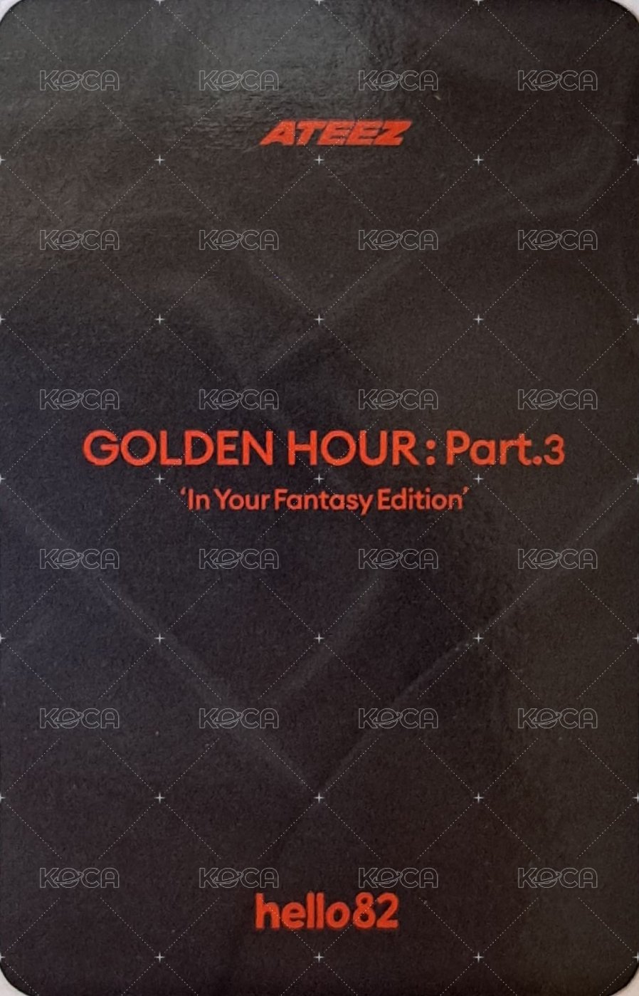 GH3 IYF hello82 LA FANSIGN 簽售卡 LOVE YOU ver. 背面