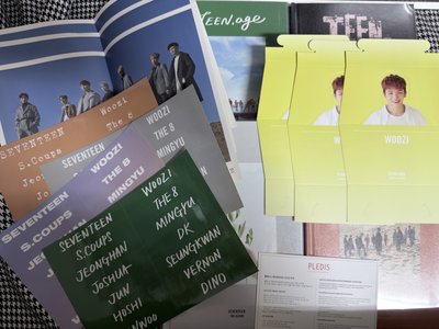 【四版不拆出】seventeen 正規二 teenage 橘版 白版 綠版 黑版 woozi 大卡 貼紙 海報 立牌