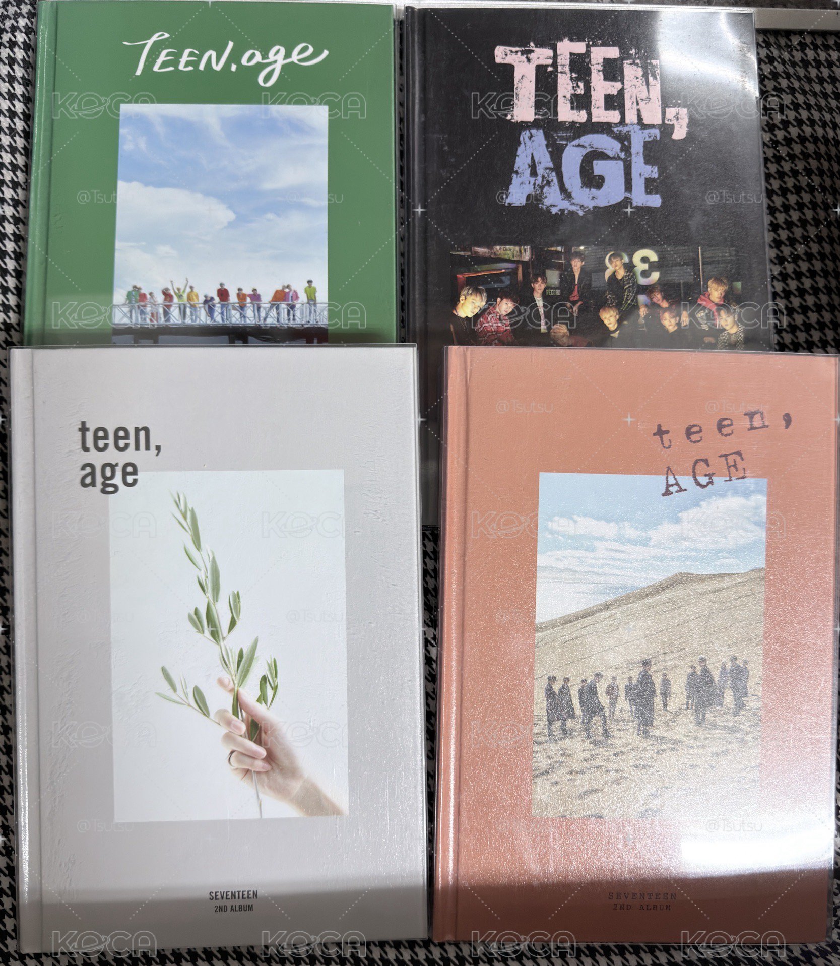 【四版不拆出】seventeen 正規二 teenage 橘版 白版 綠版 黑版 woozi 大卡 貼紙 海報 立牌