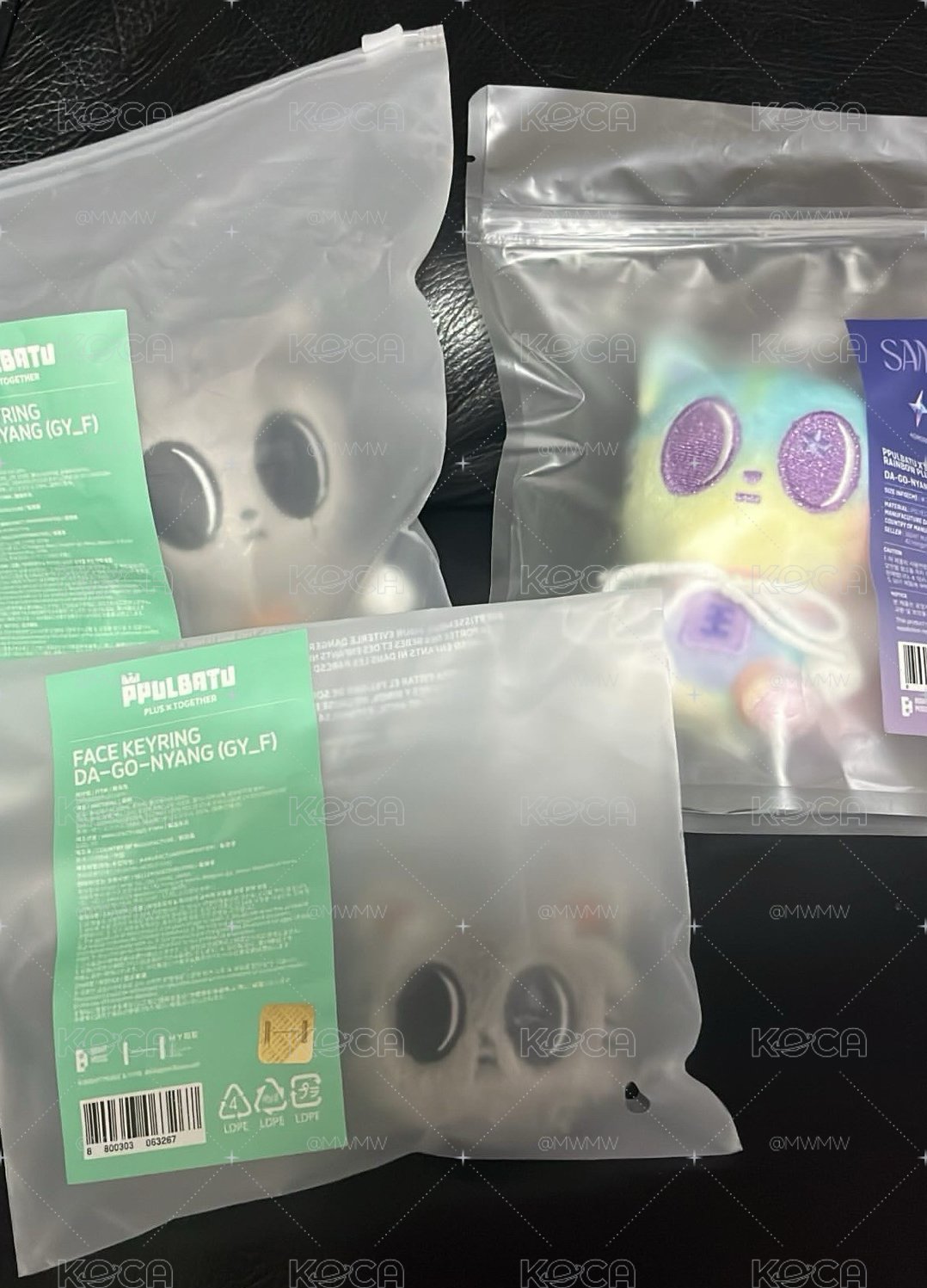 彩皮、原皮坐姿、大頭松喵