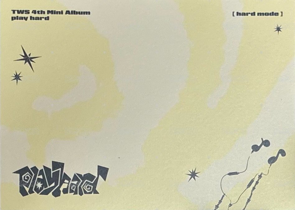 Play Hard 明信片 專輯 hard mode 背面