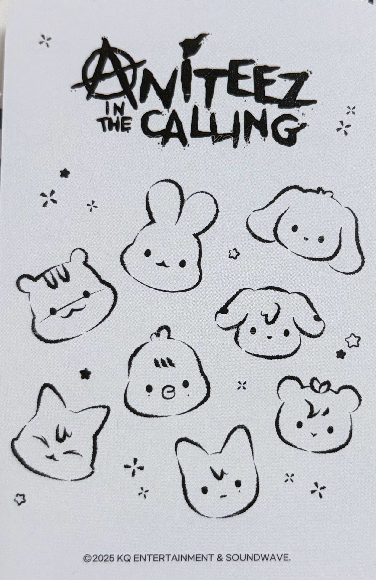 ANITEEZ IN THE CALLING 周邊卡 HOODIE 背面