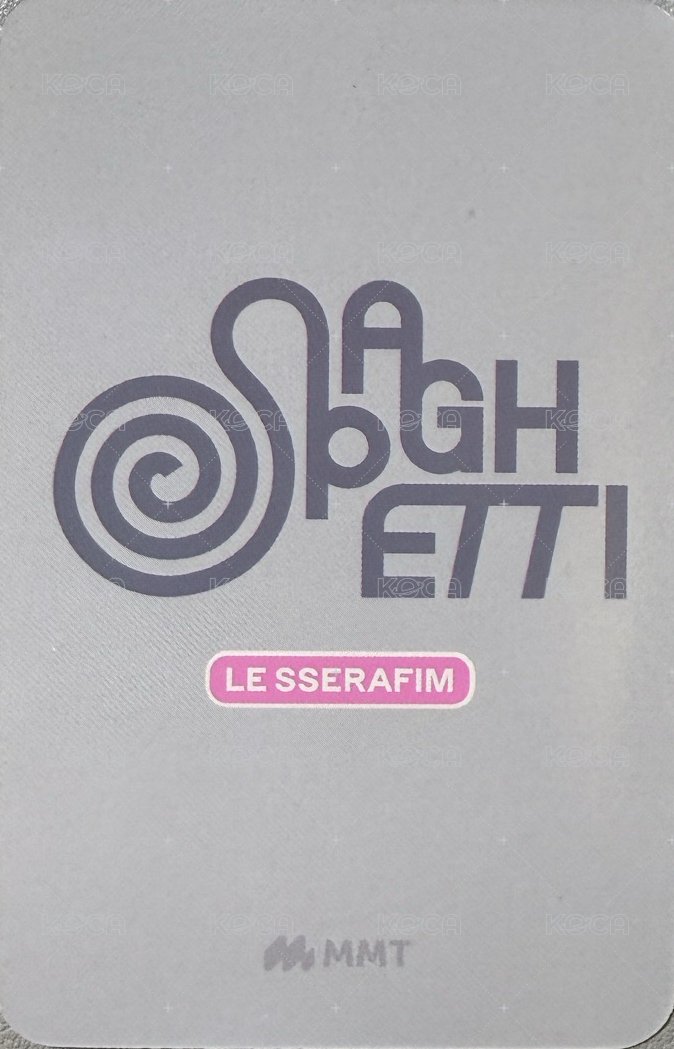 SPAGHETTI mmt 單封預售 特典卡  背面