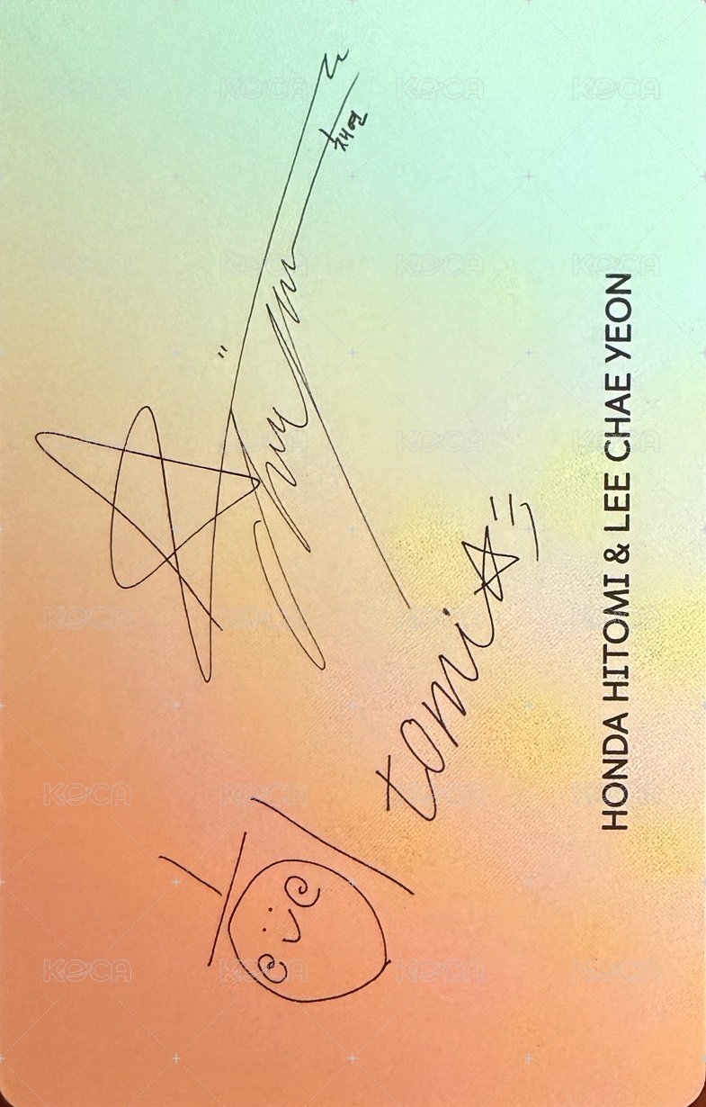 COLOR*IZ 專輯卡 雙人卡 仁演 背面