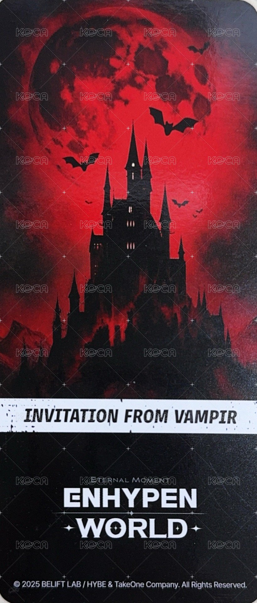 吸血鬼主題 書籤 快閃店書籤 背面