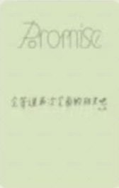 Promise 京東 特典卡 預售 背面