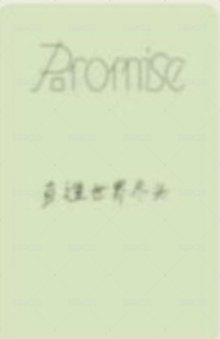 Promise 京東 幸運卡  背面