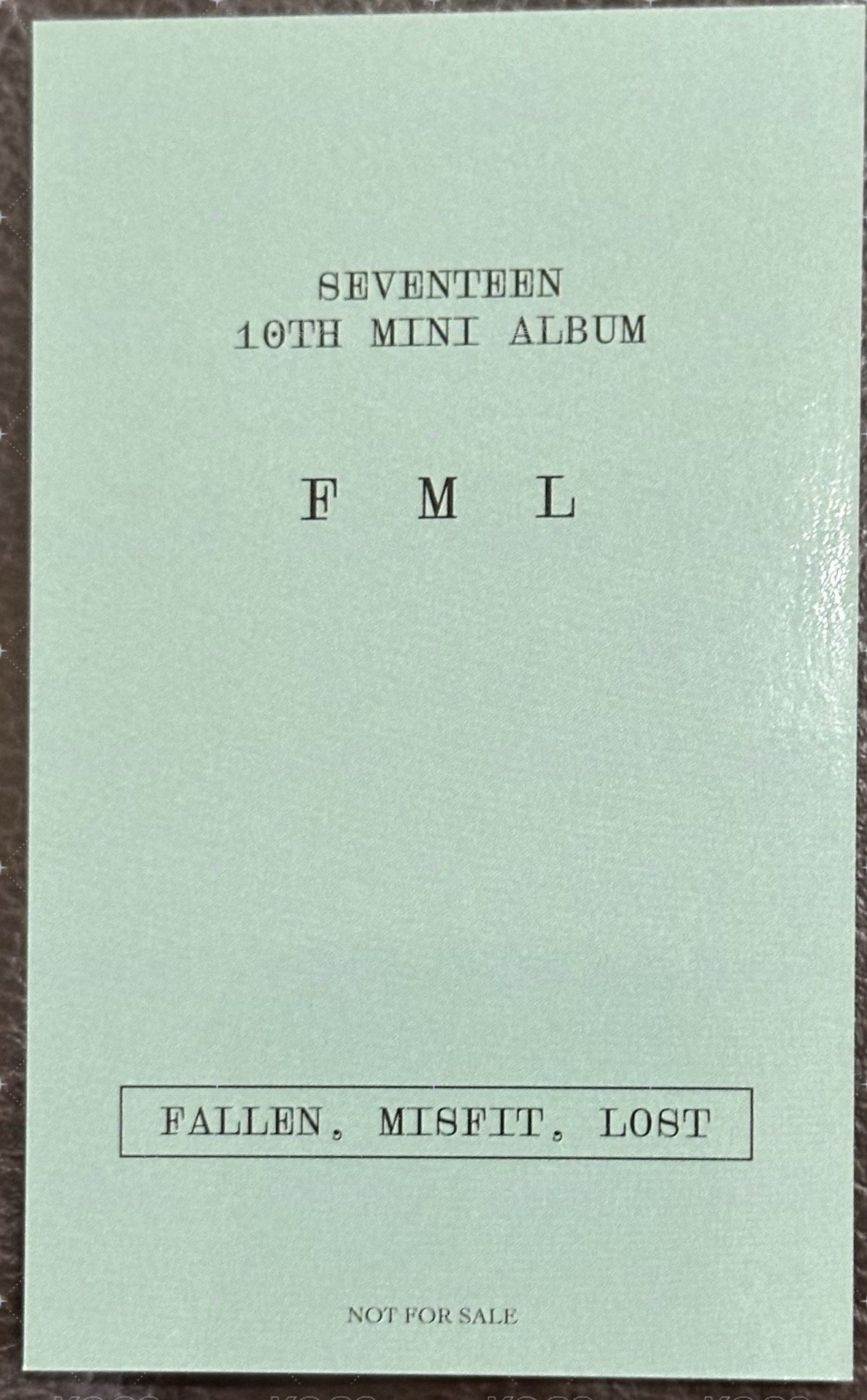 MINI10 塔店 特典卡  背面