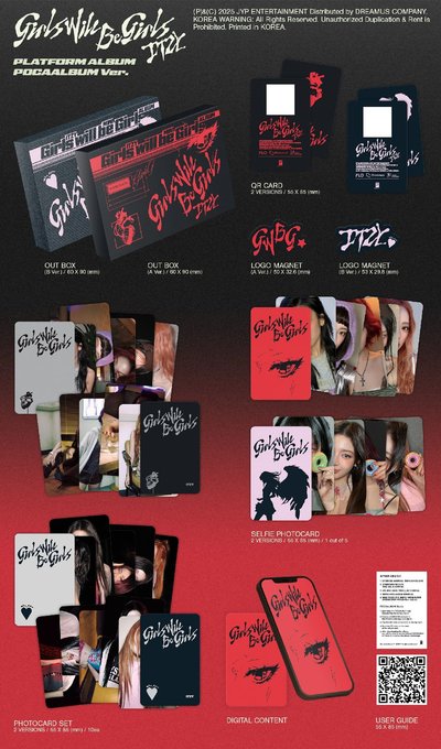 ITZY Girls Will Be Girls 電子專 卡帶 專卡 特典卡