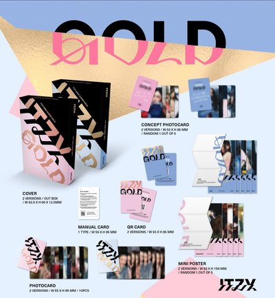 ITZY GOLD PHONE BOX 電子專 專卡 特典卡