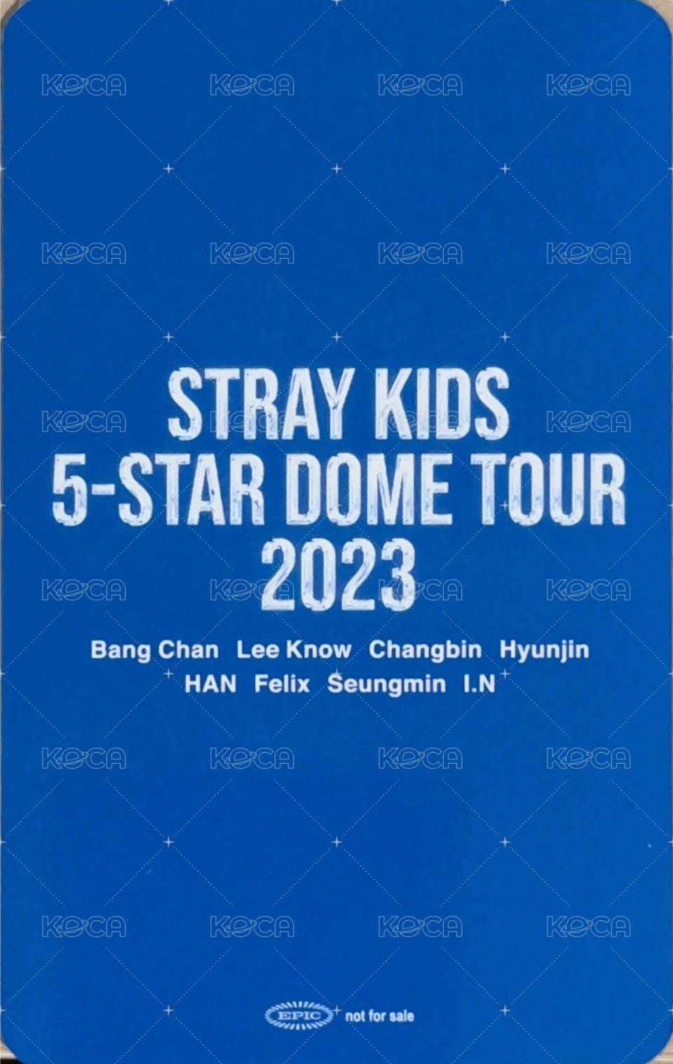 1st 日本巨蛋巡迴 入場卡 / 場限卡 福岡 08/17 背面