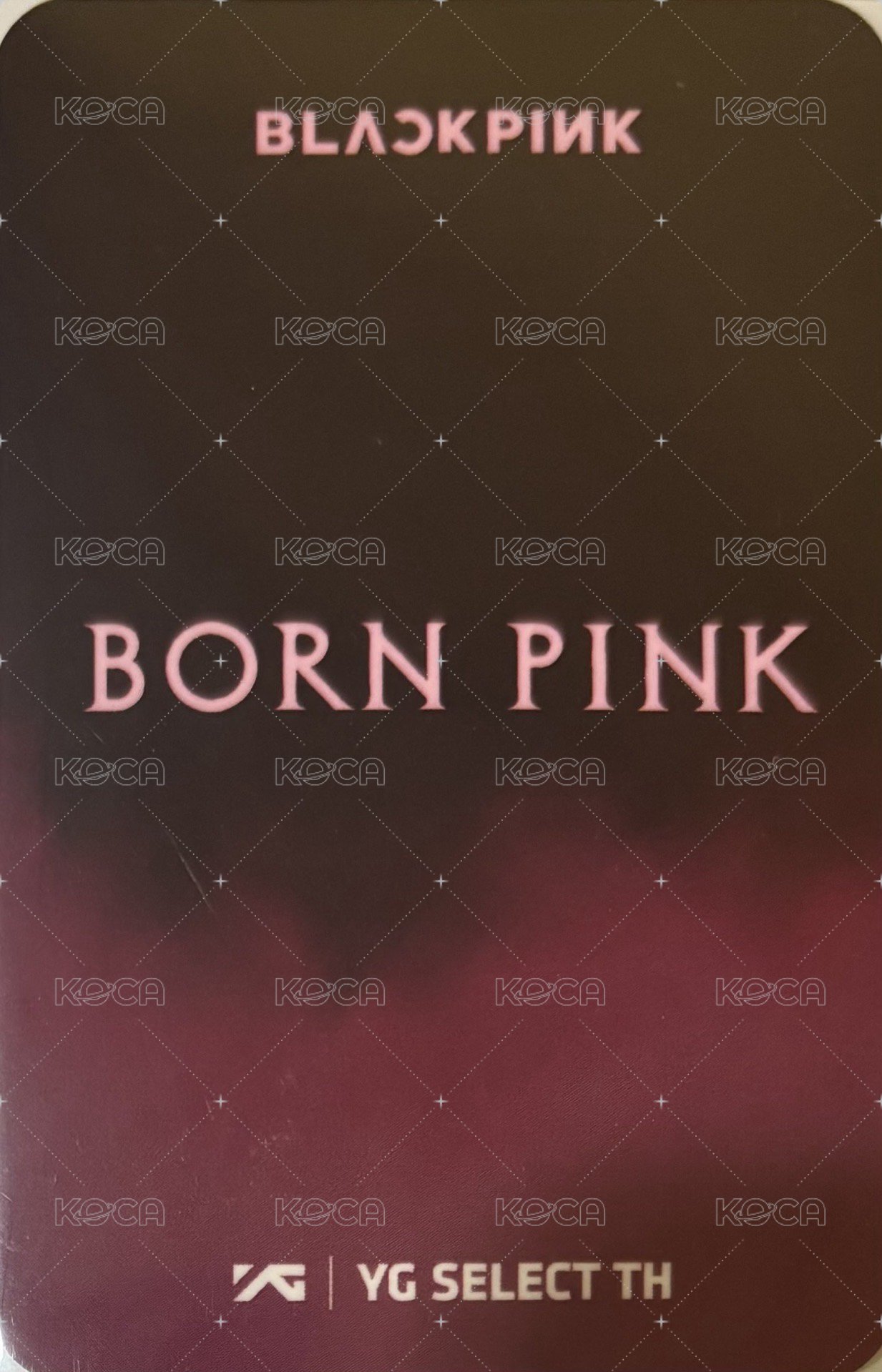 BORN PINK yg 泰國 特典卡  背面